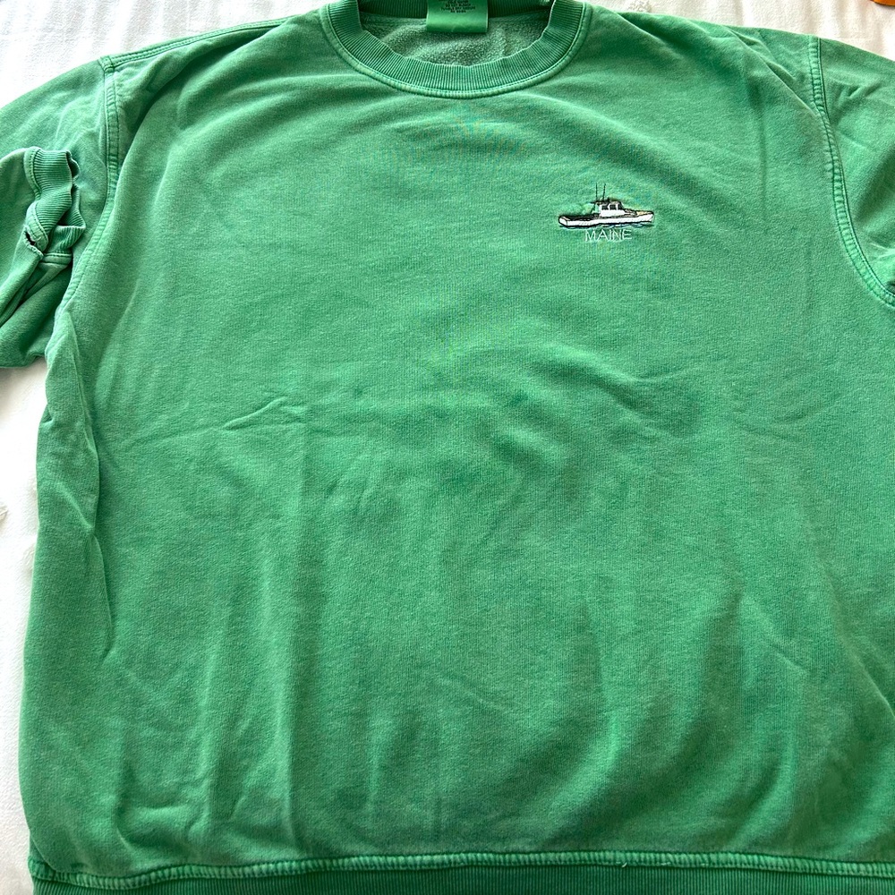 Green Vintage Maine Crewneck Size L